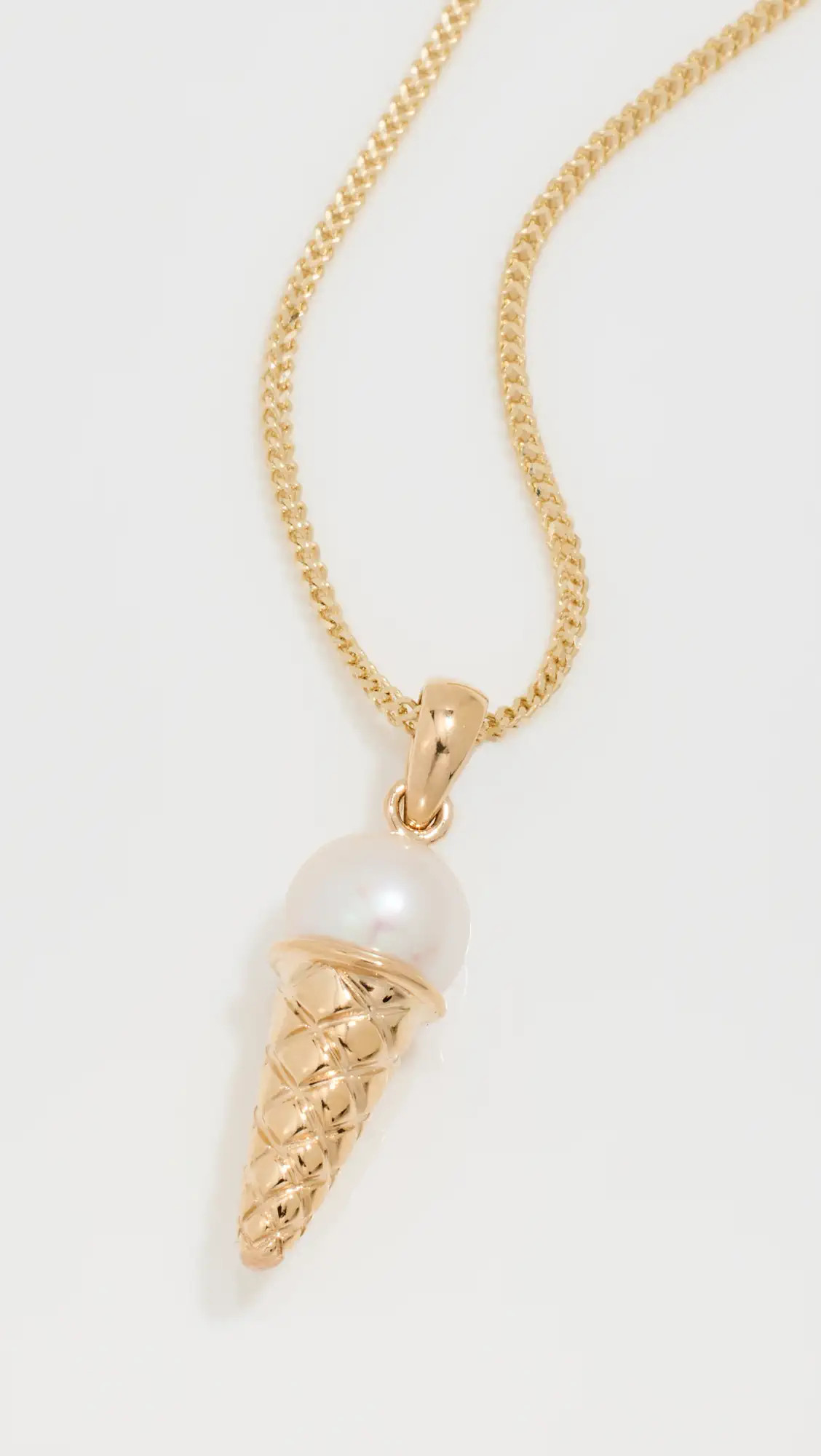 14k Pearl Ice Cream Charm Necklace | Shopbop