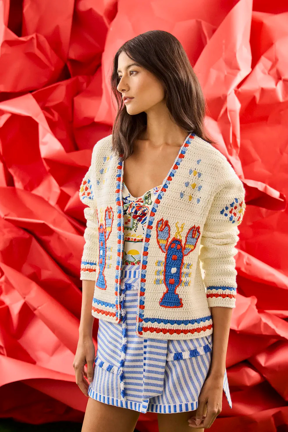 Callen Cardigan | Lobster Crochet Cardigan | Hunter Bell | Hunter Bell