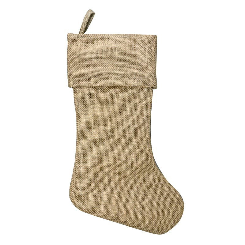Natural Burlap Stocking, 20" | At Home