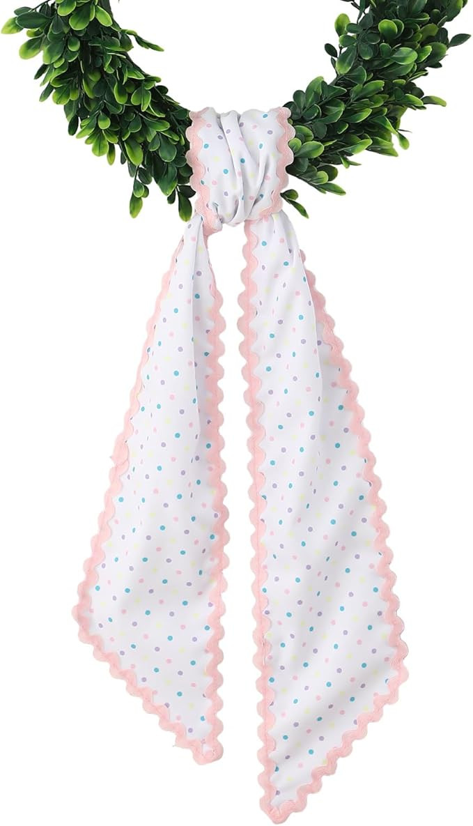 DYSHAYEN Wreath Sash for Front Door,Canvas RIC Rac Trim Wreath Accessories for Yard Doorway Indoo... | Amazon (US)