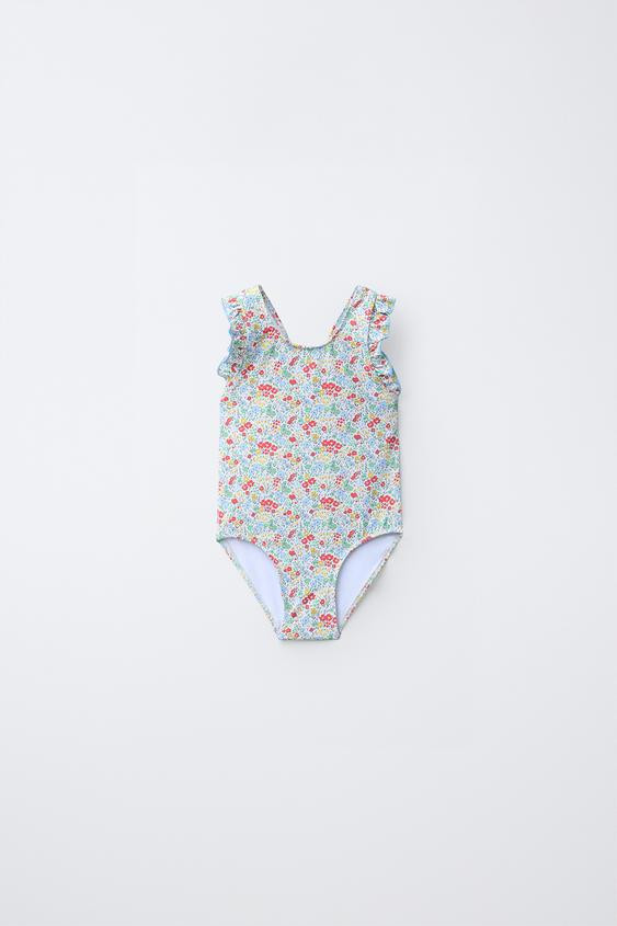 1-6 YEARS/ RUFFLED FLORAL SWIMSUIT | Zara US