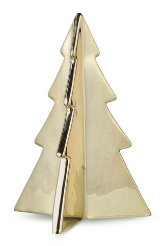 CANVAS Ceramic Christmas Decoration Tabletop Tree, Gold, 8-in | Canadian Tire