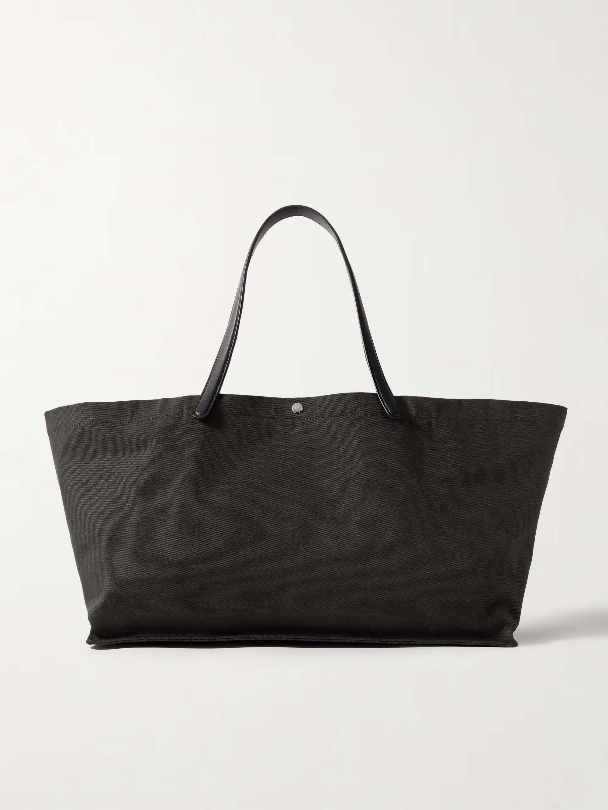 Idaho XL leather-trimmed cotton-canvas tote | NET-A-PORTER (US)