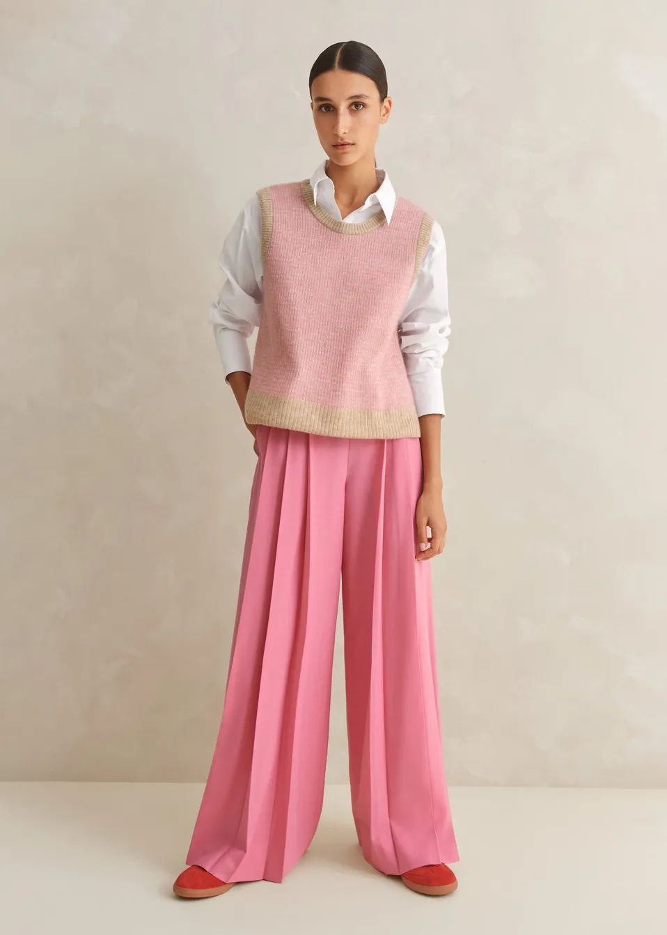 Merino Cashmere Silk Lace Stitch Vest + Snood | ME+EM Global (Excluding US)