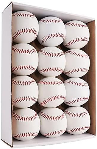 Baseball Official Size Practice Training Baseballs 12 Ball Pack Blank Baseball Sports Youth/Kids ... | Amazon (US)