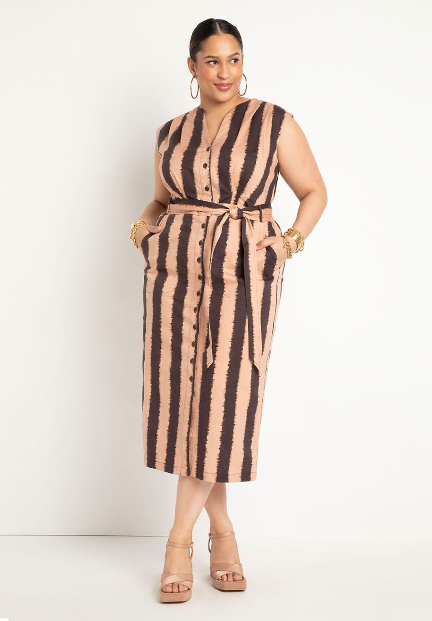 Belted Midi Dress | Eloquii