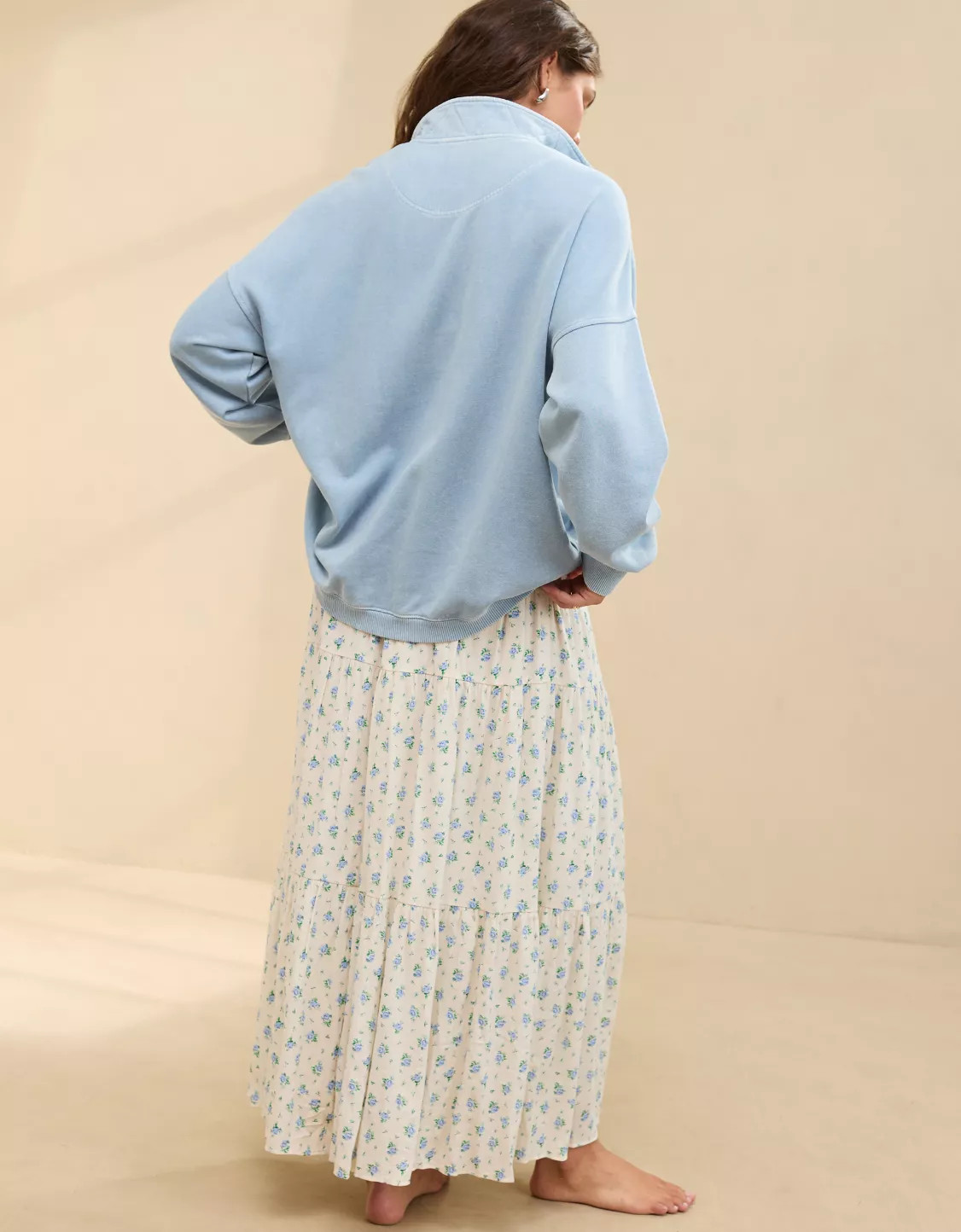 Aerie Getaway Quarter Snap Sweatshirt | Aerie