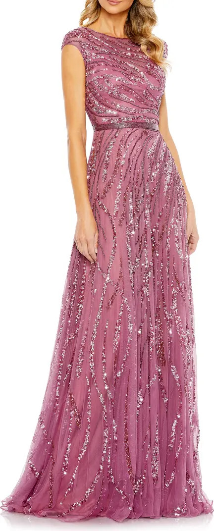Sequin A-Line Gown | Nordstrom