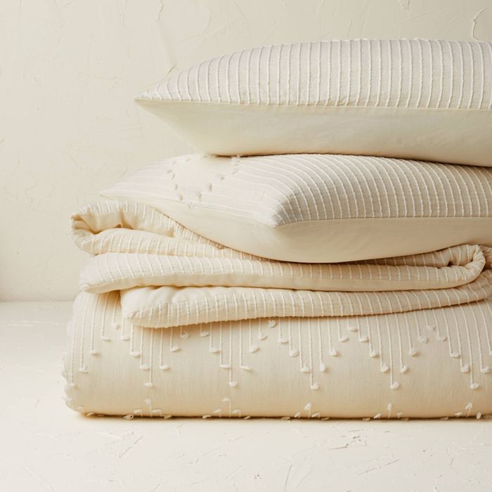 Diamond Clipped Comforter & Sham Set Cream - Opalhouse™ designed with Jungalow™ | Target
