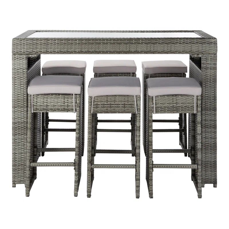Weisser Rectangular 6 - Person 59.1'' Long Bar Height Dining Set with Cushions | Wayfair North America