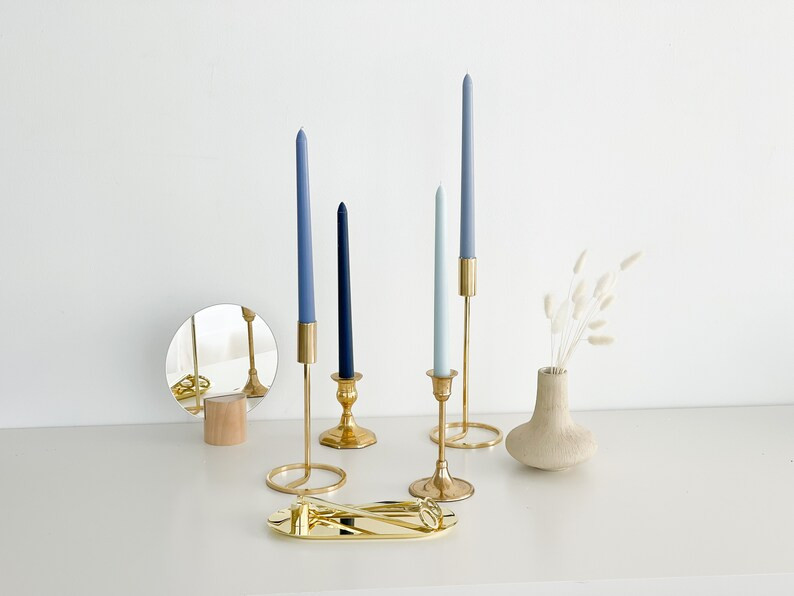 Blue Mix Taper Candles, Pastel Candle, Candle Sticks, Scented Candles, Taper Candles, Home Decor,... | Etsy (US)