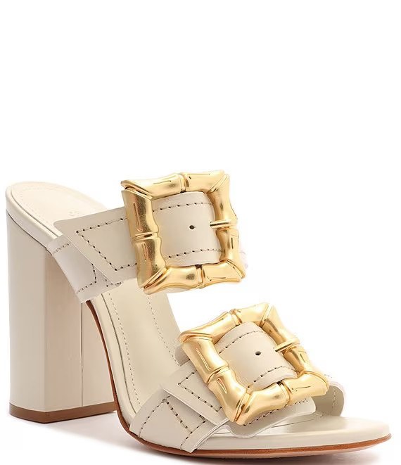 Enola Buckle Detail Leather Dress Sandals | Dillard's