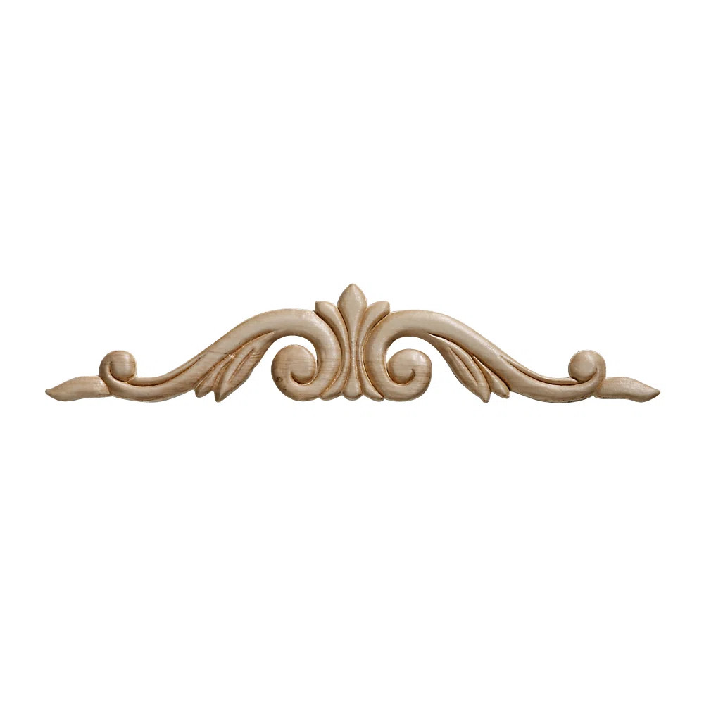 2.25'' H x 12'' W x 0.22'' D Wood Onlay Scroll | Wayfair North America