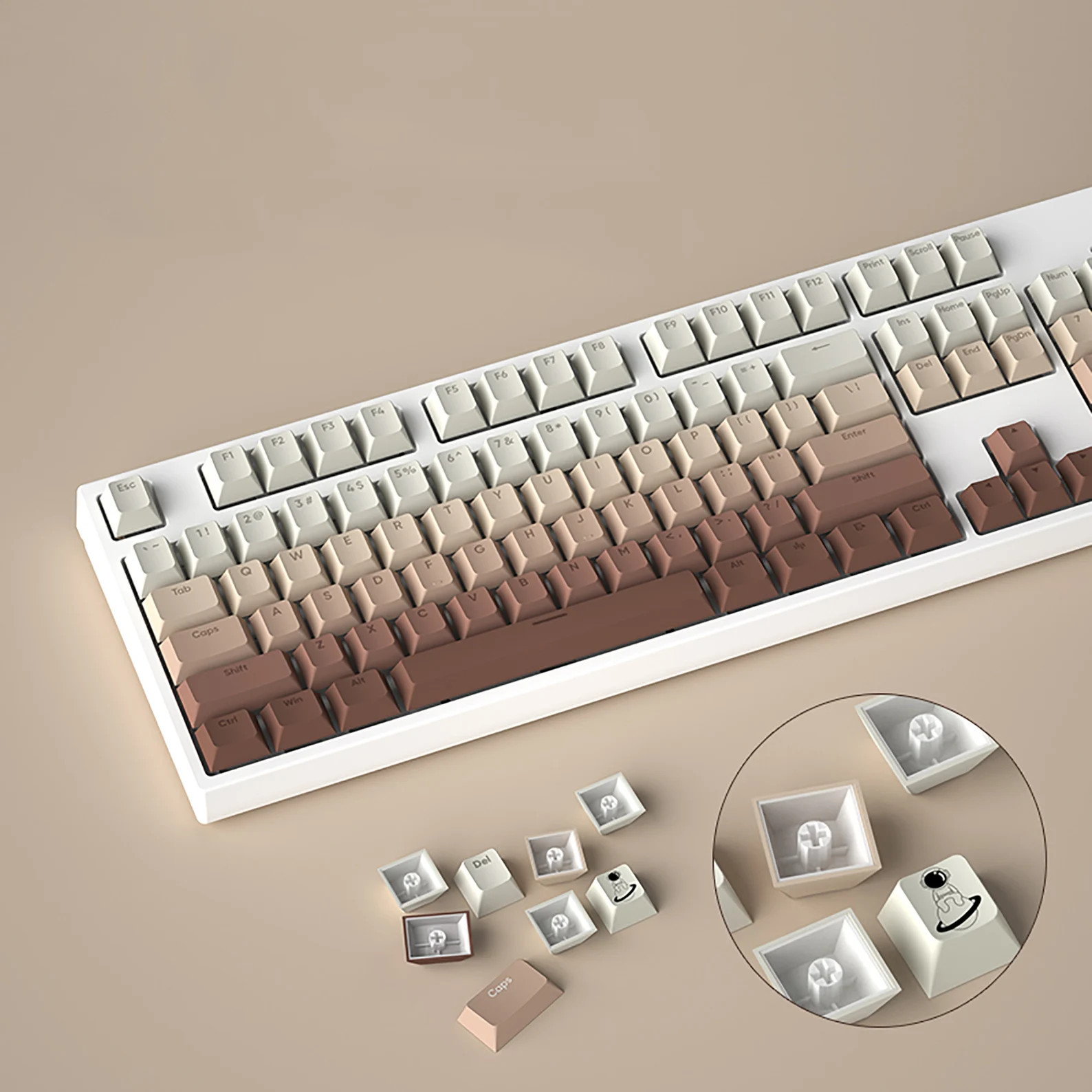 127pcs Gradient Theme Keycap Set Top Print Translucent Keycap - Etsy | Etsy (US)