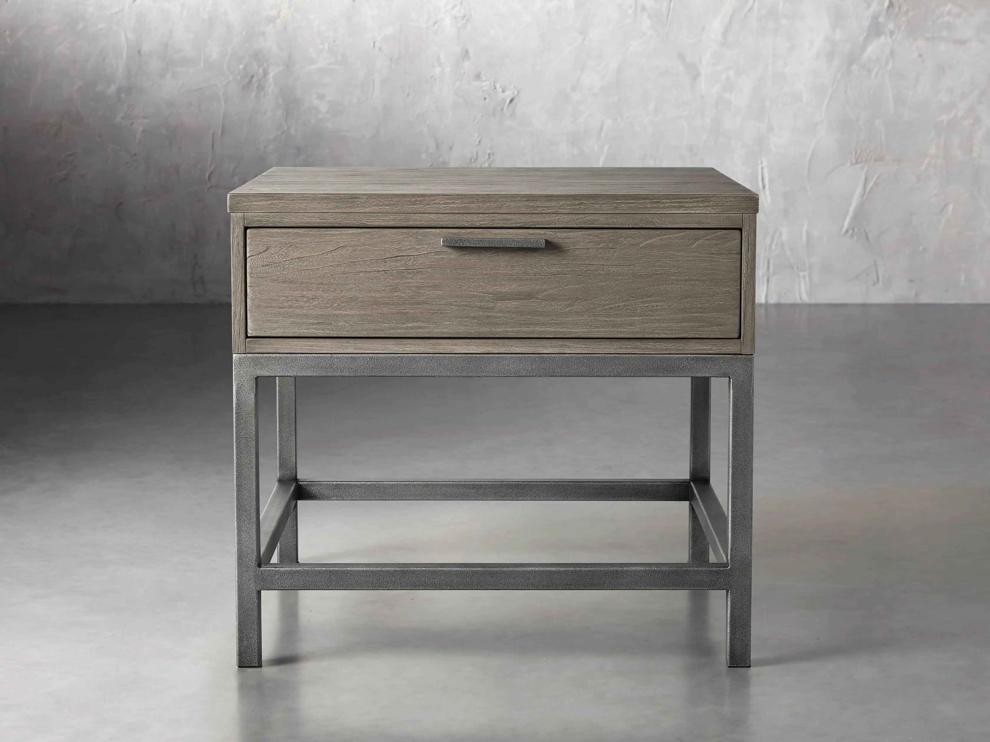 Palmer Storage End Table in Stone on Ash | Arhaus