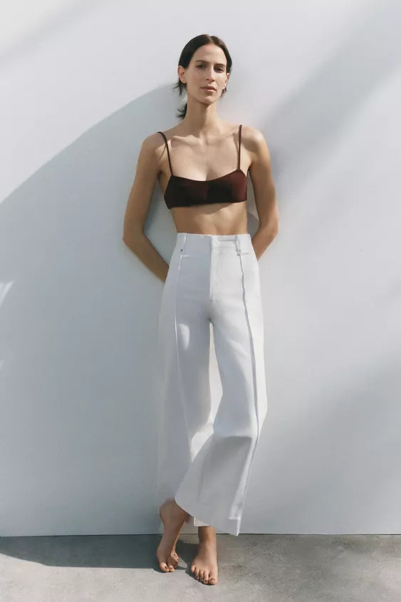 ZW COLLECTION HIGH WAIST WIDE LEG JEANS | Zara US