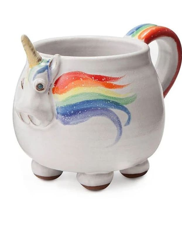 Elwood the Rainbow Unicorn Mug | UncommonGoods