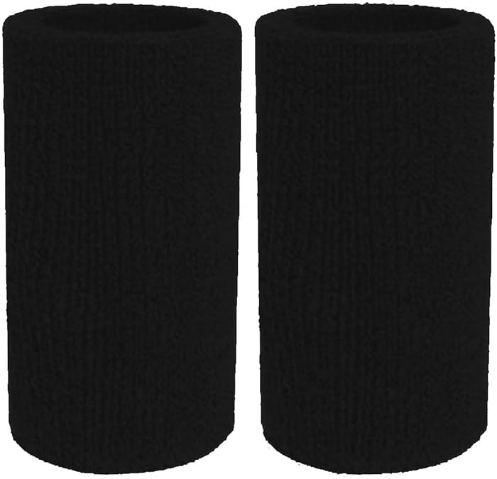Sweatbands Sports Wristbands for Men and Women - 6 inch Elastic Athletic Wrist Bands for Tennis, ... | Amazon (US)