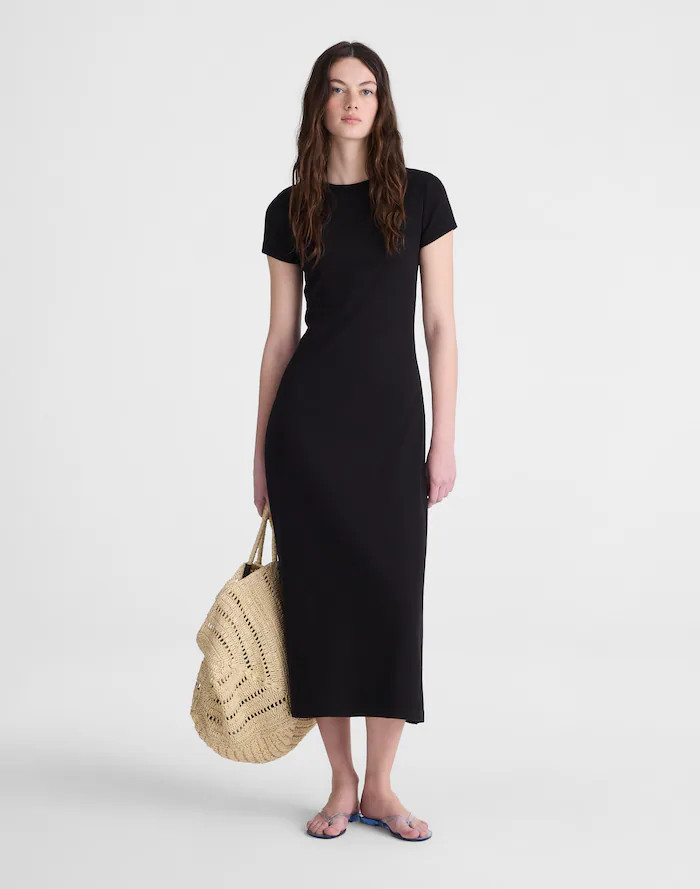 Crewneck Maxi T-Shirt Dress in Compact Cotton | Madewell