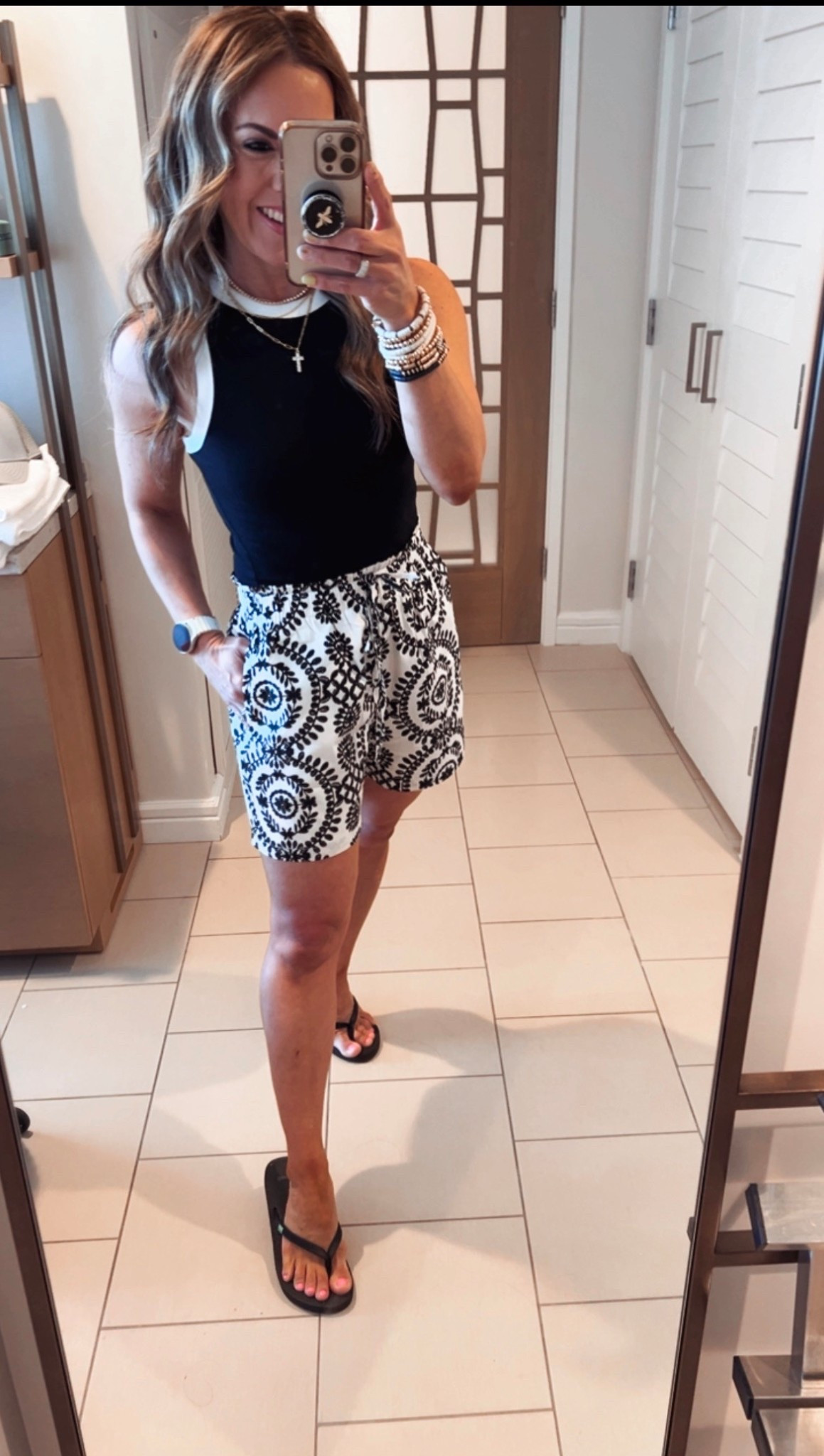 The cutest shorts for spring and they are lined so not see through. They are on sale for $15 with code 40G6BQWE I have on a small. Spring style, vacation style  

#LTKOver40 #LTKSaleAlert #LTKSeasonal