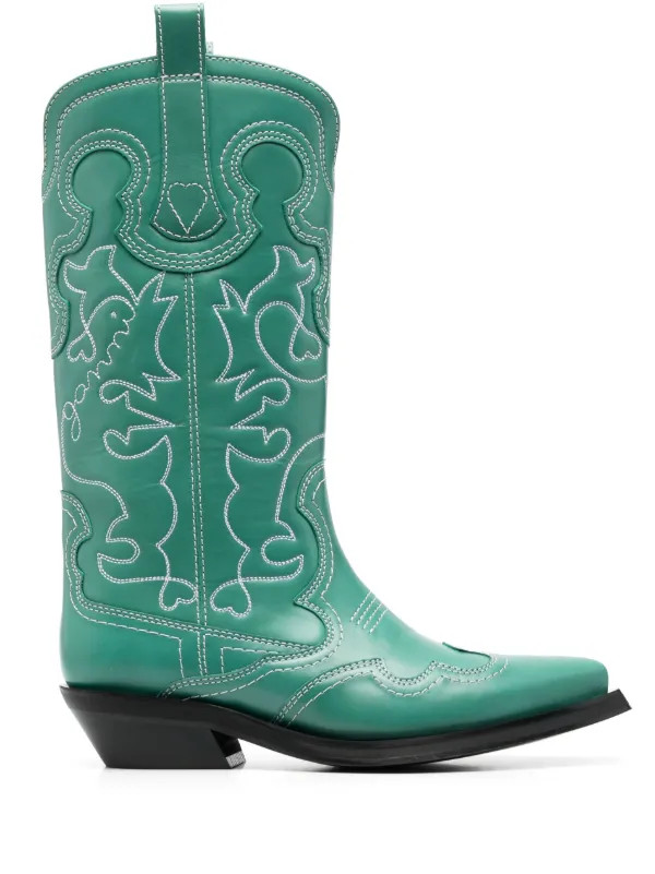 embroidered-detail western boots | Farfetch Global