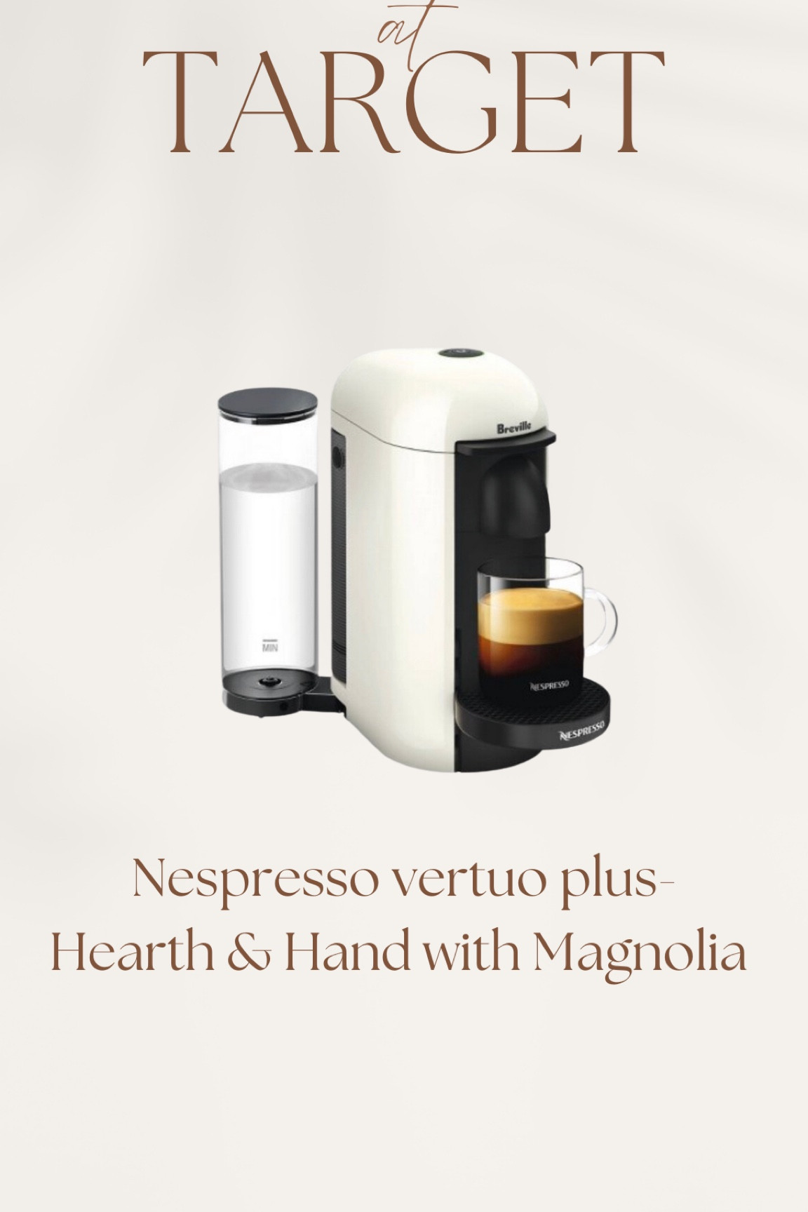 Nespresso machine outlet target