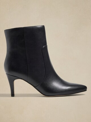 Vegan Leather Heeled Bootie | Banana Republic Factory