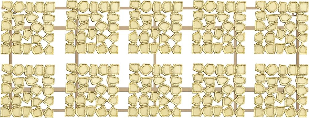 Deco 79 Aluminum Geometric Wall Decor with Hammered Designs, 53" x 1" x 20", Gold | Amazon (US)