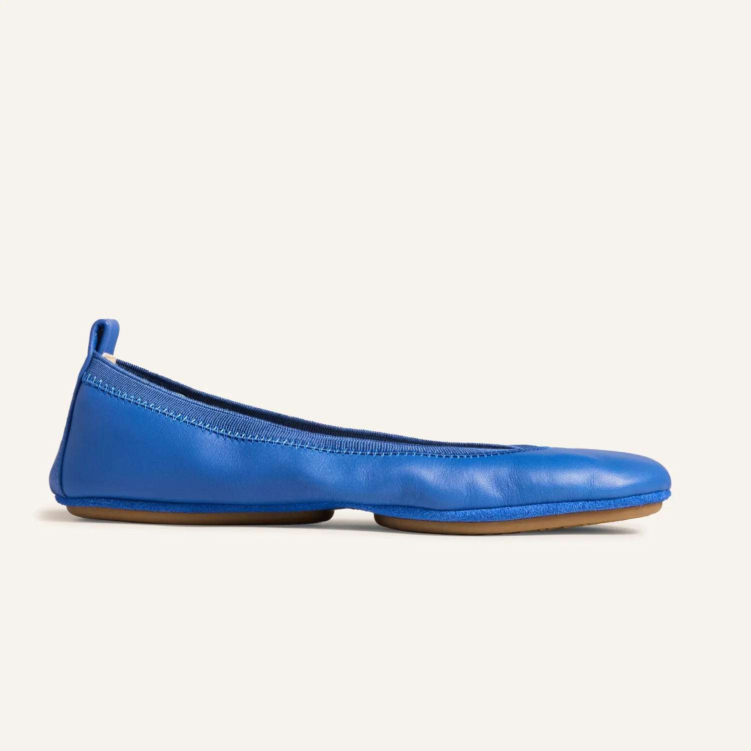 Samara Foldable Ballet Flat in Lapis Blue Leather | Yosi Samra
