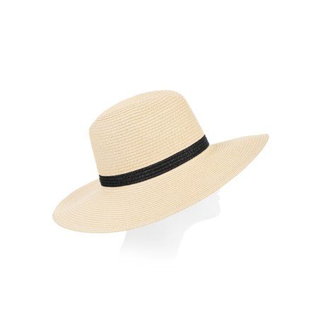 Eliza May Rose Women's Two Color Continental Straw Sunhat | Walmart (US)
