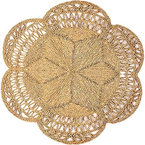 Circle Rug of Rattan Rug, Natural Rug Round 4 Ft, Round Jute Rug, Area Rugs, Farmhouse Rugs, Wove... | Amazon (US)