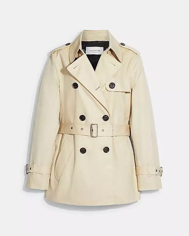 Solid Short Trench Coat | Coach Outlet