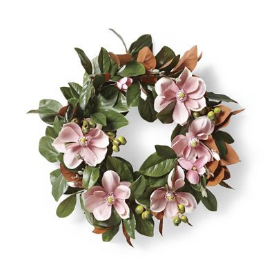 Lush Magnolia and Eucalyptus Pod Wreath - Blush | Frontgate