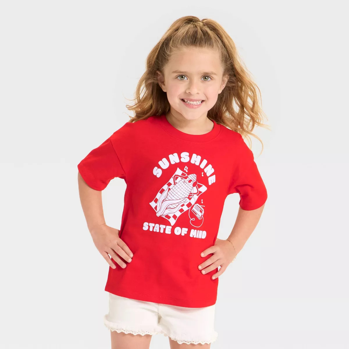 Toddler Girls Americana Corn Graphic T-Shirt - Cat & Jack™ Red | Target