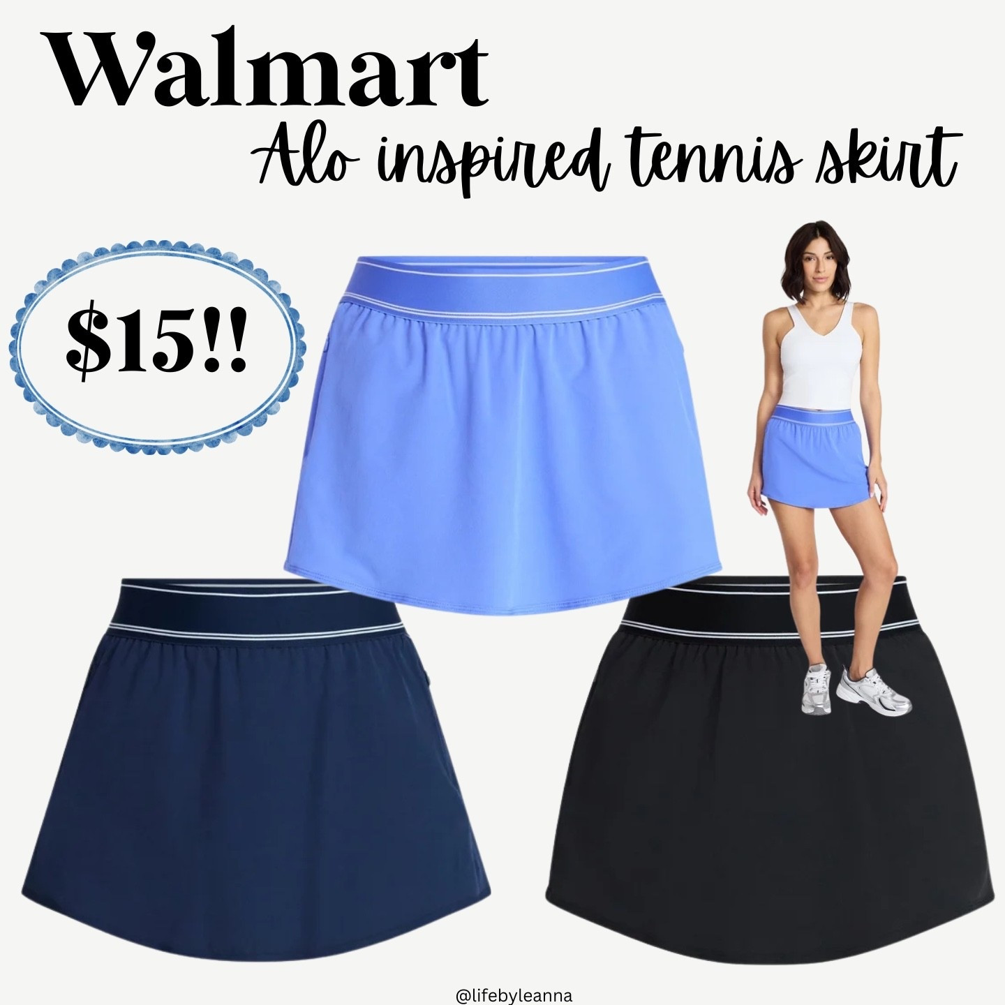 Alo inspired tennis skirt from Walmart! Especially loving the light blue color! 






Alo / tennis skirt / Walmart / 