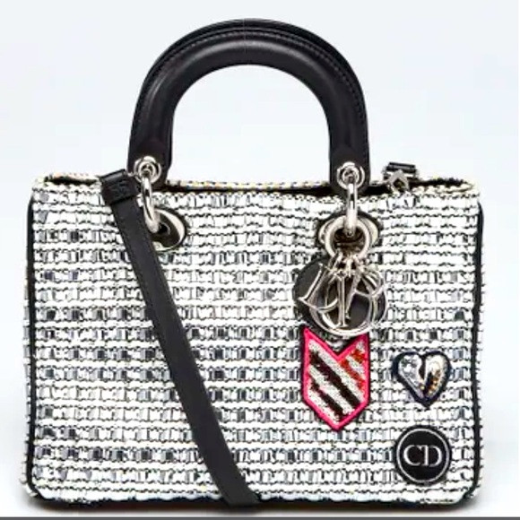Christian Dior Tweed Patch Small Lady Dior Bag | Poshmark