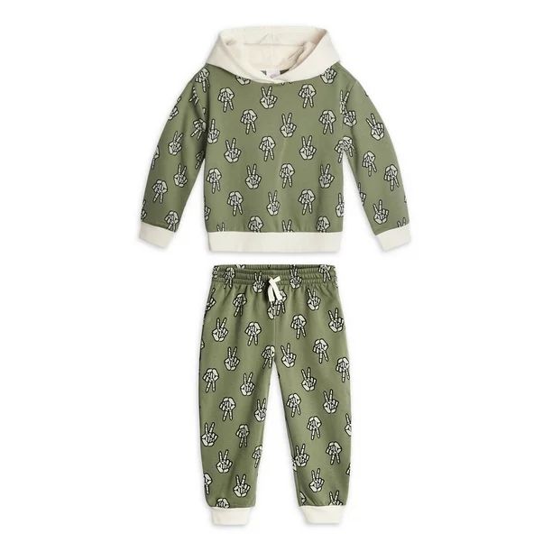 Wonder Nation Toddler Boys or Girls Halloween Fleece Outfit Set, 2-Piece Set, Sizes 2T-5T | Walmart (US)