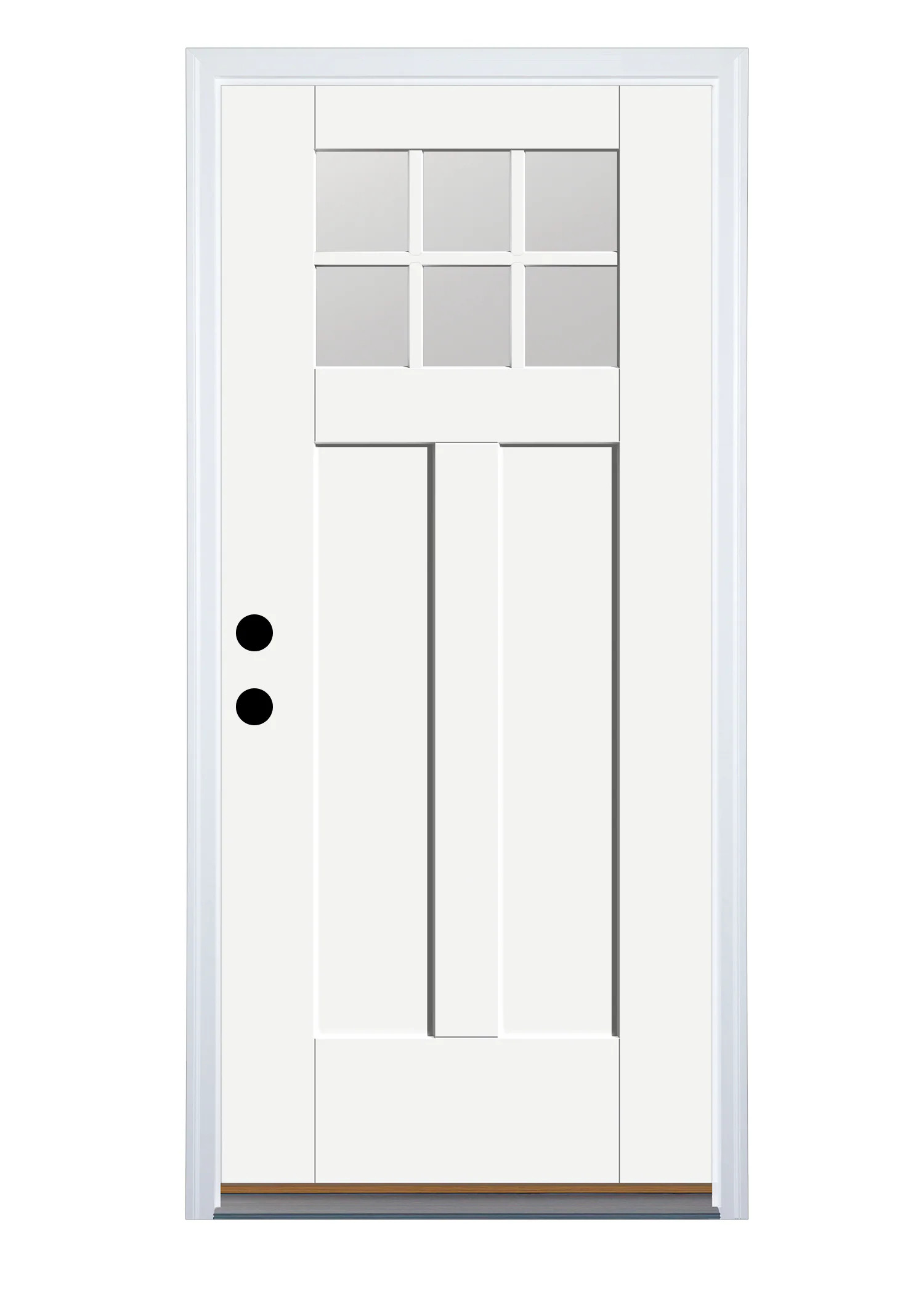 Therma-Tru Shaker Entry Door 36-in x 80-in x 4-9/16-in Fiberglass Craftsman Right-hand inswing Re... | Lowe's
