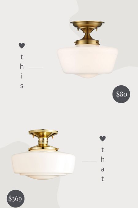 We are crushing on these two schoolhouse ceiling lights! 

#LTKhome