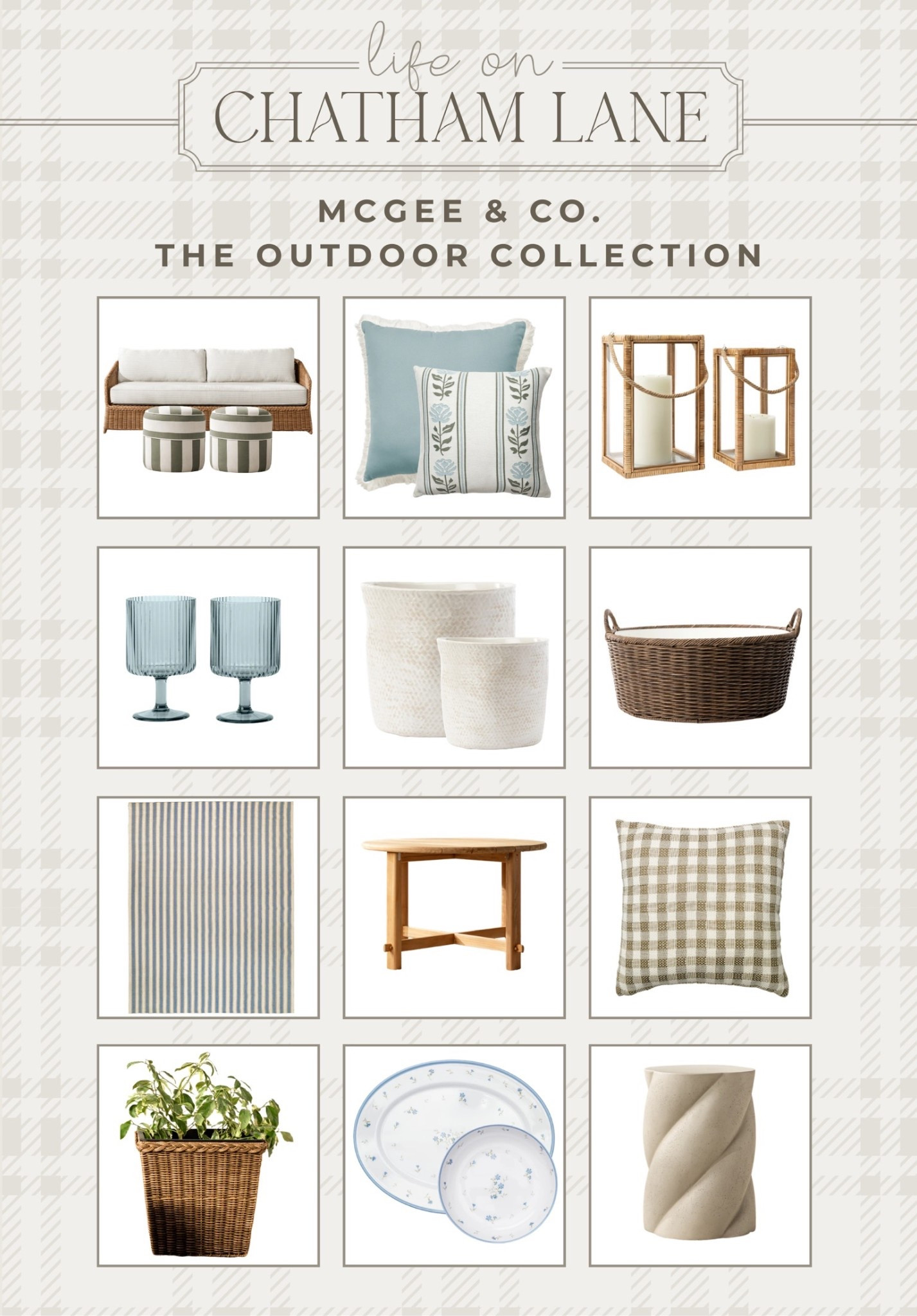 McGee & Co. Outdoor Collection 🩵🌿 Loving these neutral, blue and white, and green and white outdoor home finds  #LTKHome

#LTKSeasonal