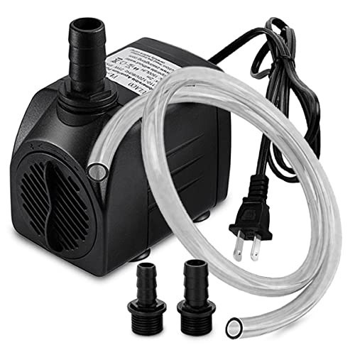 PULACO 400GPH Submersible Water Pump with 5 ft Tubing, 25W durable fountain water pump for Pond Fountain, Aquariums Fish Tank, Statuary, Hydroponics | Amazon (US)