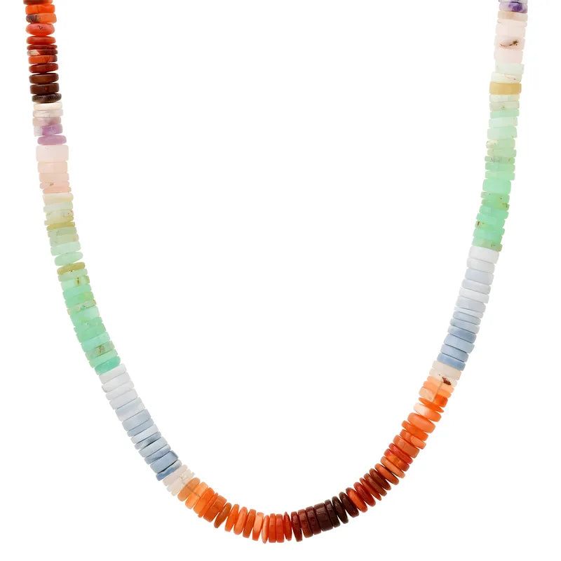 Peruvian Opal Disk Bead Necklace | Milestones by Ashleigh Bergman