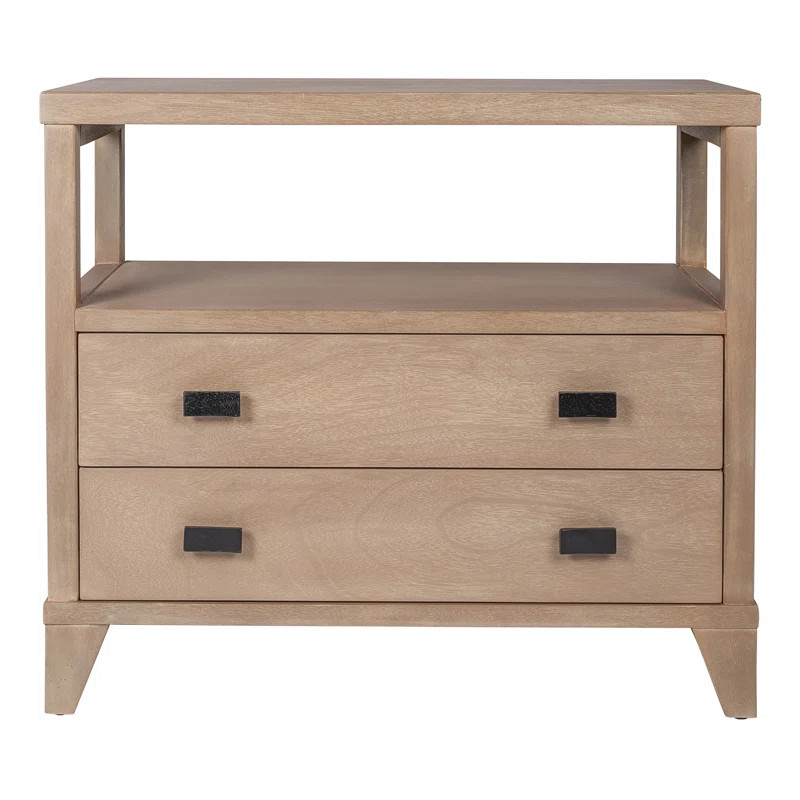 Wilson 2 Drawer 34" W Solid Wood Dresser | Wayfair Professional