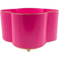 Pink & Gold Quatrefoil Cachepot | Etsy (US)