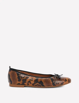 Boden Women's Patti Round Toe Ballet Flats in Brown | Size 37 | Boden (US)