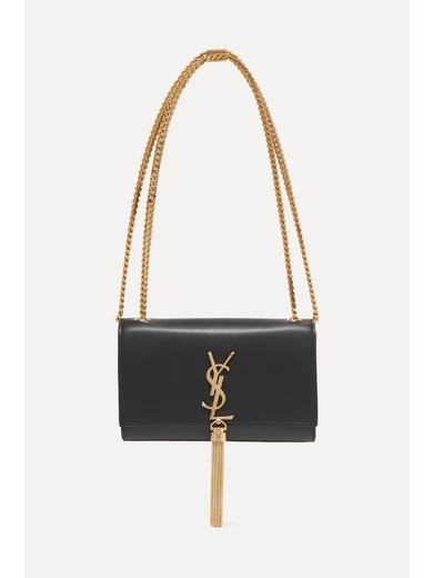Saint Laurent - Monogramme Kate Small Leather Shoulder Bag - Black | NET-A-PORTER (US)