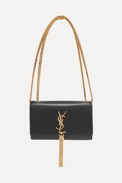 Saint Laurent - Monogramme Kate Small Leather Shoulder Bag - Black | NET-A-PORTER (US)