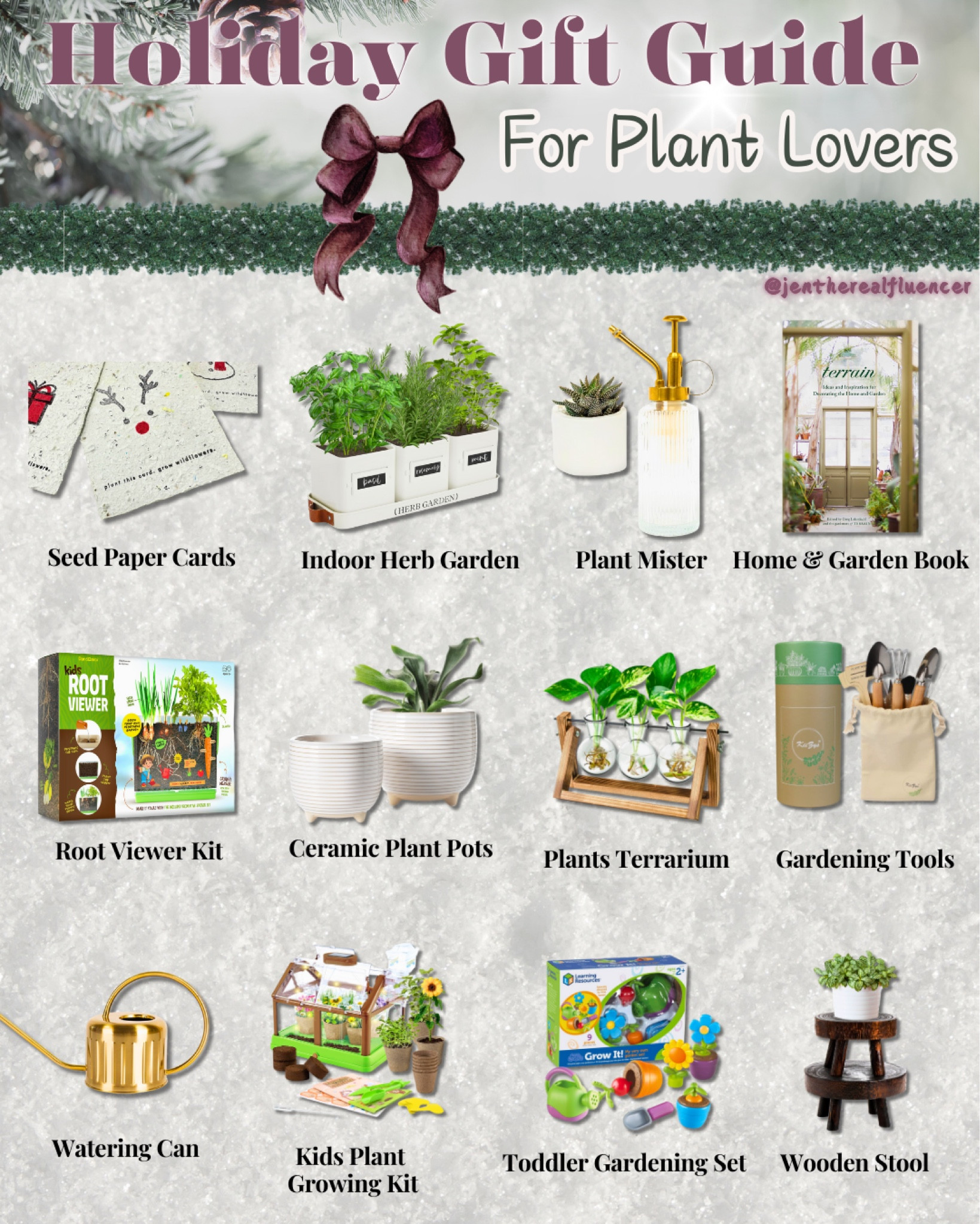 Holiday Gift Guide for the plant lovers 🪻🪴💚

Gift guide, holiday, Christmas, seasonal, presents, for her, for him, for friend, for families, plant lovers, outdoors, flowers, plants, gardening, succulents 

#LTKGiftGuide #LTKSeasonal #LTKHoliday