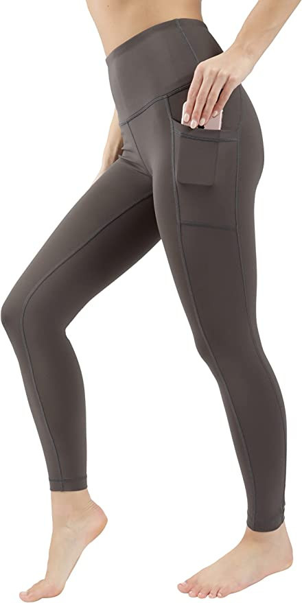 90 Degree By Reflex High Waist Tummy Control Interlink Squat Proof Ankle Length Leggings | Amazon (US)