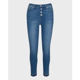 High Waist Ankle Skinny with Button Fly in Shoreline Drive | 7 For All Mankind